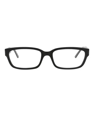 Pre-owned Balenciaga Women's  Squareframe Acetate Optical Frames In Black Black Transparent (bb0065o/30008235/0