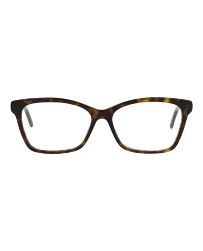 Pre-owned Balenciaga Women's  Squareframe Acetate Optical Frames In Havana Havana Transparent (bb0186o/30011856