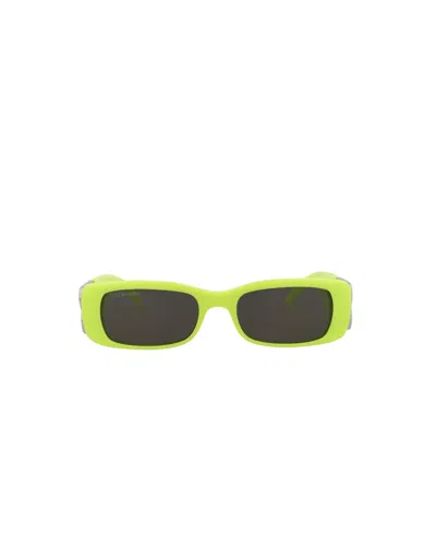 Pre-owned Balenciaga Women's  Squareframe Acetate Sunglasses/30008871008) In Yellow/silver/grey (bb0096s In Multi