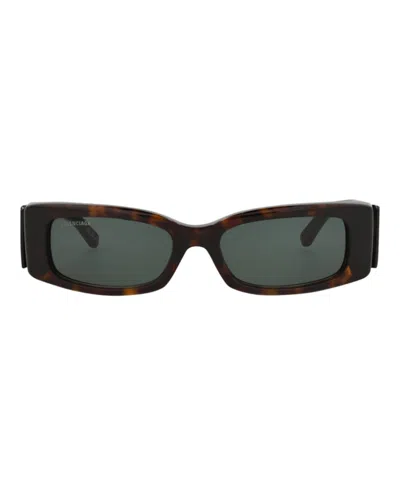 Pre-owned Balenciaga Women's  Squareframe Recycled Acetate Sunglasses/30013974002) In Havana/green (bb0260s