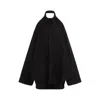 Balenciaga Suspended Cotton Poplin Dress In Black