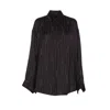 Balenciaga Pinstriped Black Button-down Shirt In Black