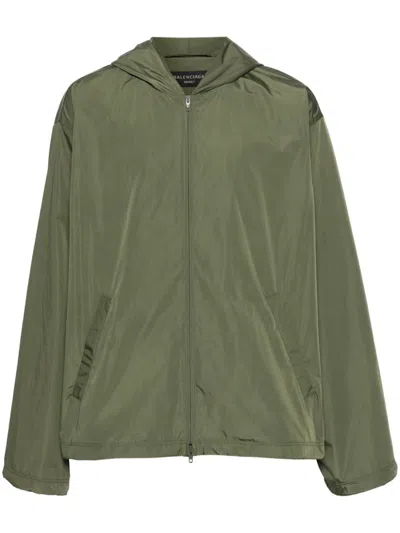 Pre-owned Balenciaga Women's  Tracksuit Rain Jacket In Khaki