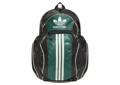Pre-owned Balenciaga Women's  X Adidas Large Backpack In Black/green
