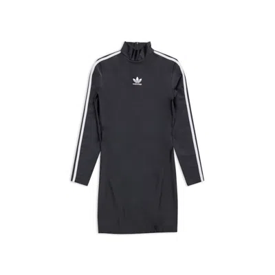 Pre-owned Balenciaga Women's  X Adidas Long Sleeve Mini Dress In Black