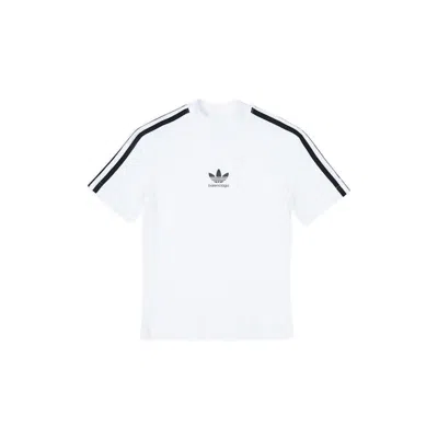 Pre-owned Balenciaga Women's  X Adidas Shrunk T-shirt In White