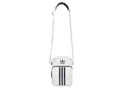 Pre-owned Balenciaga Women's  X Adidas Small Crossbody Messenger Bag In White/black