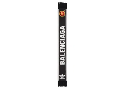 Pre-owned Balenciaga Women's  X Adidas Soccer Scarf In Black/white In Multi