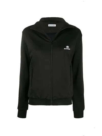 Pre-owned Balenciaga Women's  Zip Up Track Jacket In Black