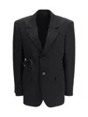 Balenciaga Tailored Wrap Wool Jacket Regular Fit In Black