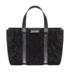 Balenciaga Women's Barbes Small East-west Shopper Bag In Shearling In Black In Black