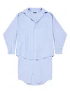 Balenciaga Layered Bb Classic Chemisier Dress In Blue