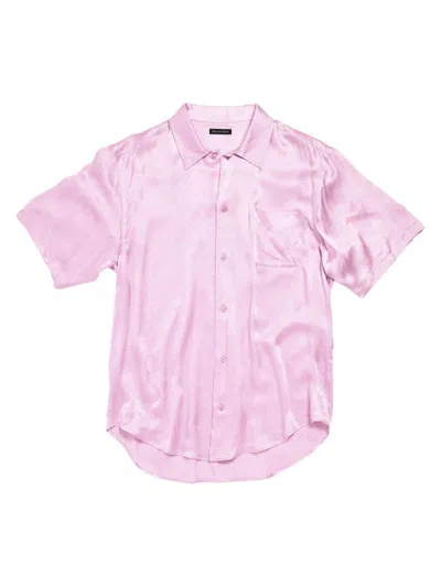 Balenciaga Women's Bb Classic Shirt Large Fit In Pink