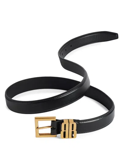 Balenciaga Women's Bb Editor Belt In Black