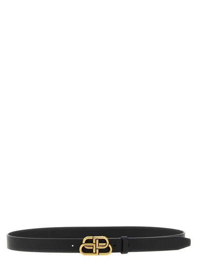 Balenciaga Women's Bb Thin Belt In Black