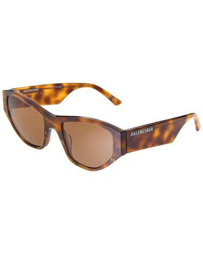 Balenciaga Women's 54mm Cat Eye Sunglasses In Havana