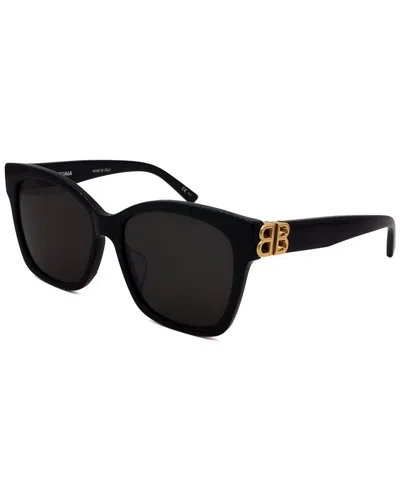 Balenciaga Acetate Sunglasses With Golden Monogram In Black