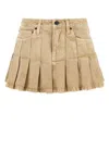 Balenciaga Women Beige Denim Mini Skirt In Neutral