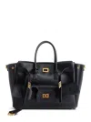 Balenciaga Women 'bel Air' Black Handbag With Adjustable And Removable Shoulder Strap And Turn-lock  In Black