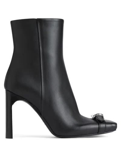 Balenciaga Bel Air Buckle-detail Square-toe Boots In Multi