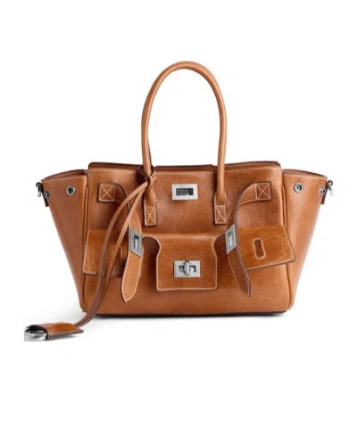Balenciaga Women's Bel Air Carry All Bag Mini In Tan Cowboy In Brown