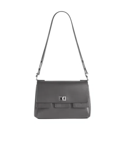 Balenciaga Women's Bel Air Flap Bag Xs In Grey In Gray