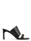 Balenciaga Black Leather Bel Air Sandals In Black