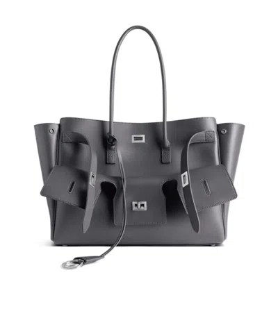 BALENCIAGA WOMEN'S BEL AIR MEDIUM CARRY ALL BAG IN GREY