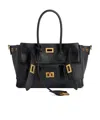 Balenciaga Women Black Leather Medium Carry All Bel Air Shopping Bag In Black