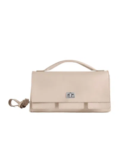 Balenciaga Women's Bel Air Small Clutch On Strap In Almond In Almond-colored