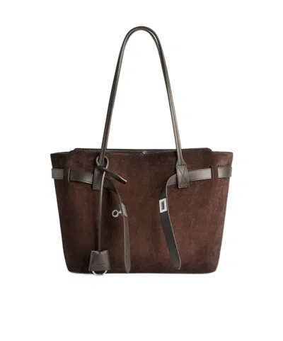 Balenciaga Women's Bel Air Tote Bag Medium In Light Espresso In Blue