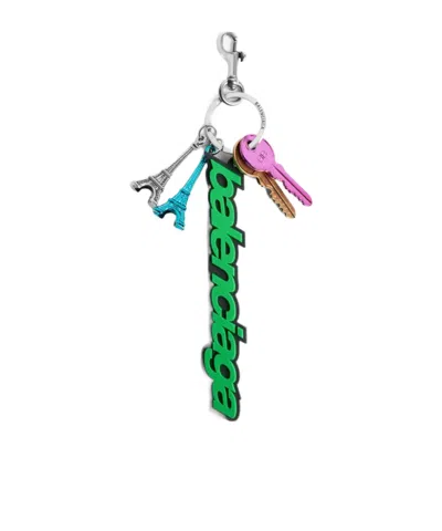 Balenciaga Biker Bag Charm In Green