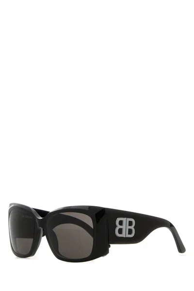 Balenciaga Women Black Acetate Signature Square Xl Sunglasses