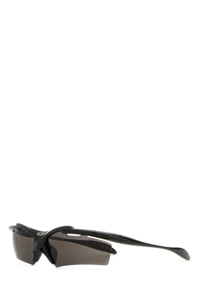 Balenciaga Women Black Acetate Turbo Rectangle Sunglasses