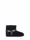 Balenciaga Women Black Alaska Soft Ankle Boots In Blue