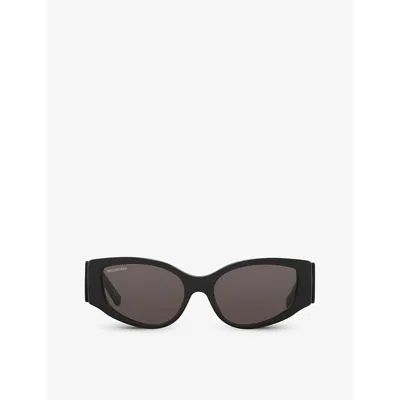 Balenciaga Twist Cat-eye Acetate Sunglasses In Black