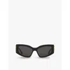 Balenciaga Womens Black Bb0321s Cat Eye-frame Acetate Sunglasses In Black