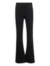 Balenciaga Flared Trousers With High Waist And Raw Hem In Black