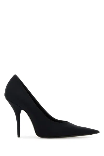 Balenciaga Women Black Fabric Knife Pumps