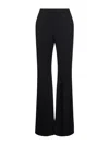 Balenciaga Women Black Fluid Viscose Flared Trousers In Black