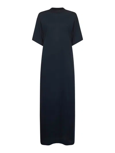 Balenciaga Women Black Jersey Maxi Cocoon Dress