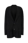 Balenciaga Single-breasted Blazer In Black