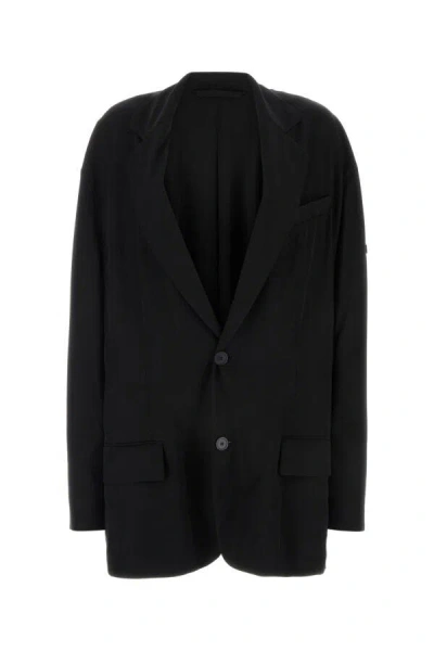 BALENCIAGA BALENCIAGA WOMEN BLACK JERSEY OVERSIZE BLAZER