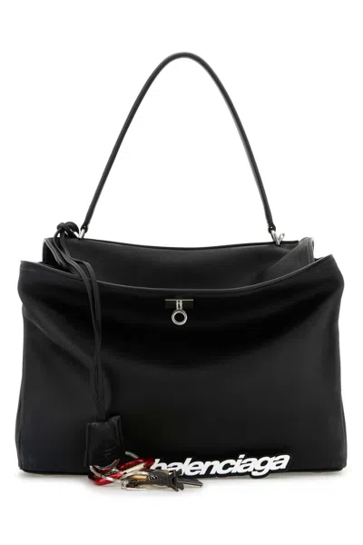 Balenciaga Women Black Leather Medium Rodeo Handbag