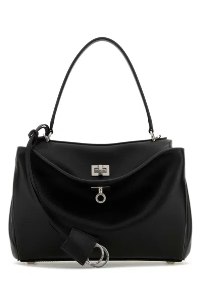 Balenciaga Women Black Leather Small Rodeo Handbag