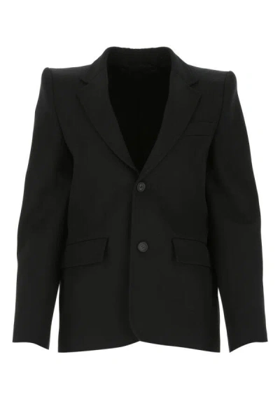 Balenciaga Women Black Light Wool Blazer
