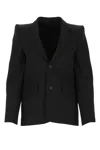 Balenciaga Women Black Light Wool Blazer In Black