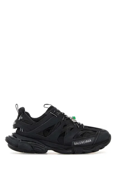 BALENCIAGA BALENCIAGA WOMEN BLACK MESH AND RUBBER TRACK SNEAKERS