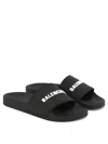 BALENCIAGA WOMEN'S BLACK POOL SANDALS FOR SS24