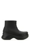 Balenciaga Crocs Ankle Boots In Black